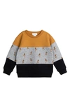 MILES THE LABEL MIGHTY KANGAROO COLORBLOCK FRENCH TERRY SWEATSHIRT