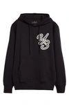 Y-3 Adidas Y 3 Black Logoed Hoodie