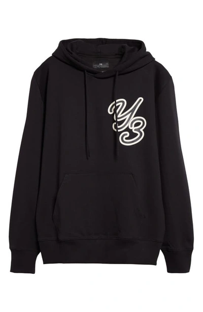 Y-3 Logo-print Organic-cotton Hoodie In Black