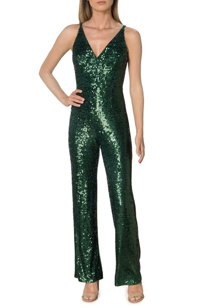 Dress The Population Charlie Jumpsuit In Green