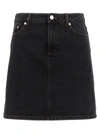 Apc A.p.c. Denim Jupe Mini Skirt In Black