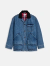 Alex Mill Frontier Jacket In Vintage Wash Denim In Weathered Indigo