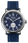 Shinola 'THE RUNWELL' LEATHER STRAP WATCH, 41MM,S0120044133