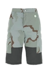 Oamc Printed Nylon Blend Bermuda Shorts In Green