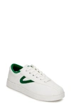 Tretorn Nylite Plus Canvas Sneakers In White/ Green Pu