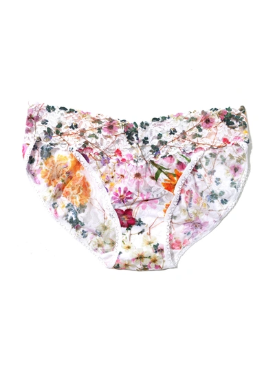 Hanky Panky Printed Signature Lace V-kini Pressed Bouquet In Multicolor