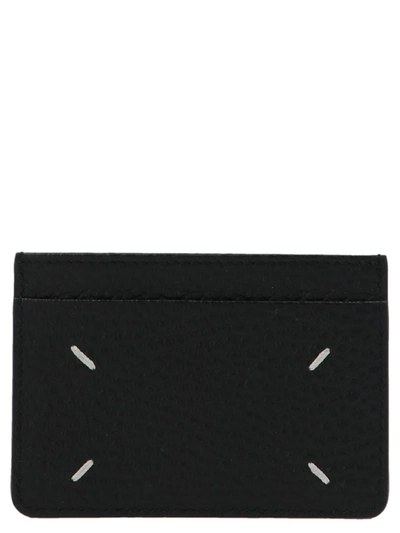 Maison Margiela Stitch Detailed Card Holder In Black