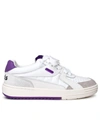 PALM ANGELS PALM ANGELS PALM UNIVERSITY WHITE LEATHER SNEAKERS