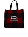Woolrich Buffalo Check American Wool Tote In Red
