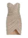 Alexandre Vauthier Crystal Bustier Mini Dress In Beige