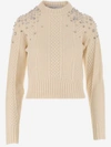 Golden Goose Cream Virgin Wool Journey Sweater In Lamb''s Wool