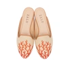 House Of Zalo Coral Mule In Natural In White