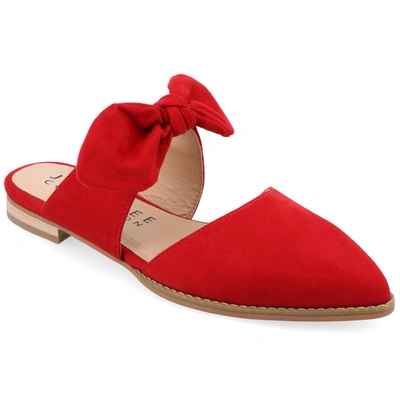 Journee Collection Collection Women's Telulah Narrow Width Mules In Red
