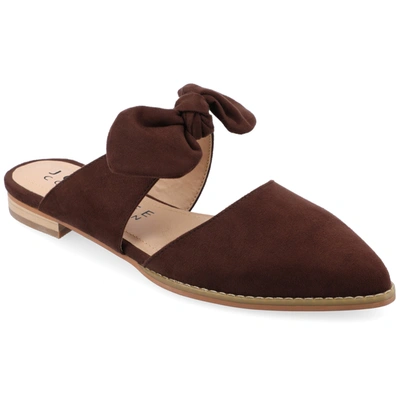 Journee Collection Collection Women's Telulah Narrow Width Mules In Brown
