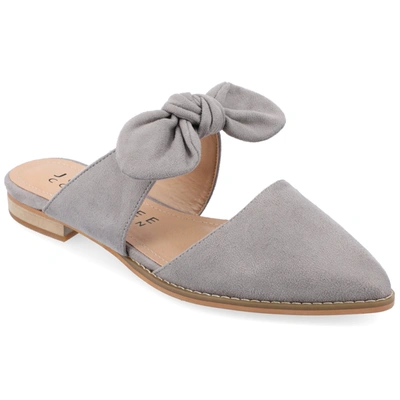 Journee Collection Collection Women's Telulah Narrow Width Mules In Grey