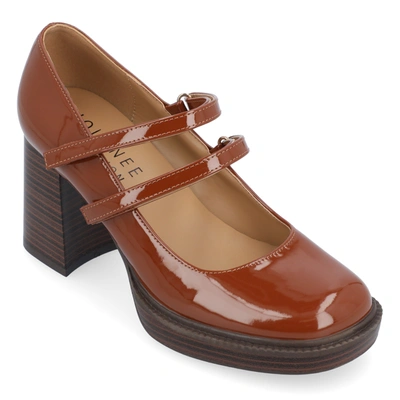 Journee Collection Tru Comfort Foam Shasta Mary Jane Pump In Cognac