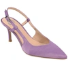 Journee Collection Knightly Pointed Toe Slingback Pump In Purple