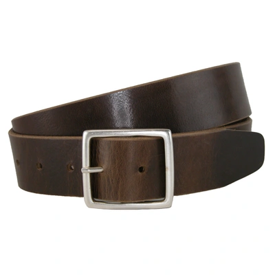 Crookhorndavis Douglas Noho Center Bar Pull Up Casual Leather Jean Belt In Brown