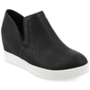 Journee Collection Cardi Wedge Platform Sneaker In Black