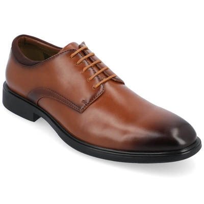 Vance Co. Kimball Plain Toe Dress Shoe In Chestnut