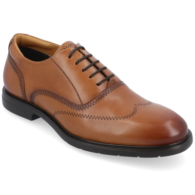 Thomas & Vine Men's Hughes Wide Width Wingtip Oxford Shoes In Cognac