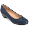 Journee Collection Women's Saar Round Toe Kitten Heel Pumps In Blue