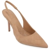 Journee Collection Collection Women's Tru Comfort Foam Wide Width Elenney Pumps In Tan Polyurethane