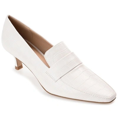 Journee Collection Collection Women's Celina Wide Width Pump In White