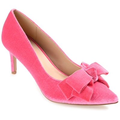 Journee Collection Collection Women's Crystol Wide Width Pump In Pink
