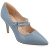 Journee Collection Journee Sidney Pointed Mary Jane Pump In Blue