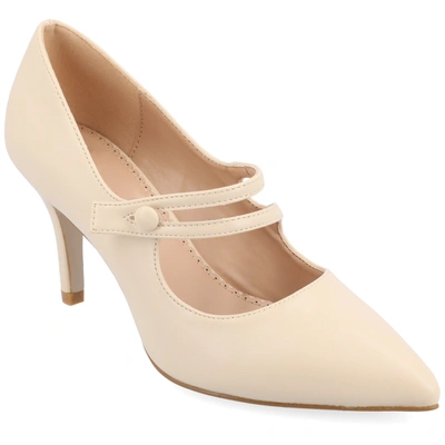 Journee Collection Collection Women's Sidney Narrow Width Pump In Beige