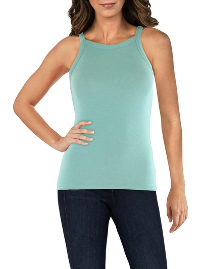 Atm Anthony Thomas Melillo Womens High Neck Ribbed Tank Top In Green