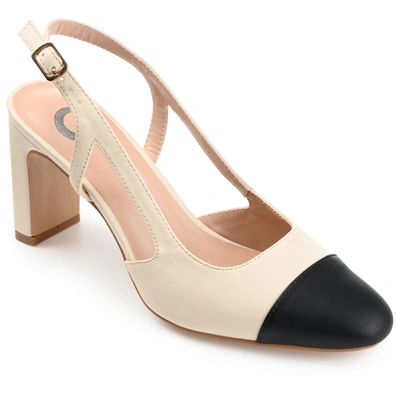 Journee Collection Collection Women's Reignn Wide Width Pump In Beige