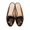House Of Zalo Tassel Mule In Chocolate In Gold