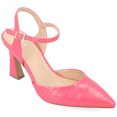 Journee Collection Collection Women's Nixey Wide Width Pump In Pink