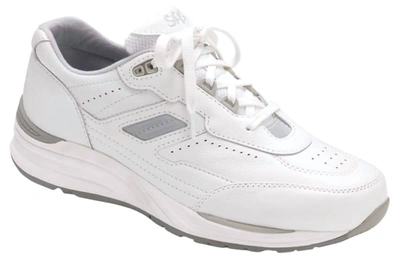 Sas Men's Journey Mesh Lace Up Sneaker - Medium Width In White / Gray