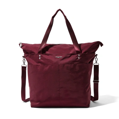 Baggallini Women's Large Carryall Tote Bag With Crossbody Strap In Red