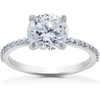 Pompeii3 2 1/4 Ct Lab Grown Diamond Sophia Engagement Ring 14k White Gold In Multi