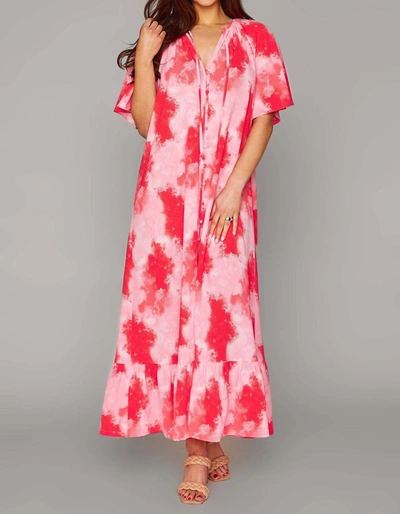 Buddylove Tullah Caftan Maxi Dress In Sunset In Pink