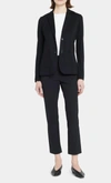Majestic French Terry One-button Blazer In Noir