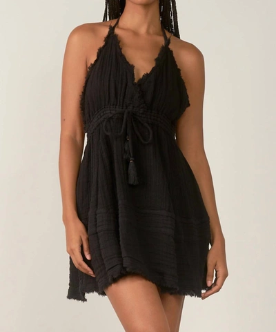 Elan Summer Breeze Gauze Dress In Black