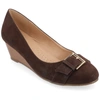 Journee Collection Journee Graysn Wedge Pump In Brown