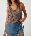 Free People Twisted Printed Tank In Black Combo In Black