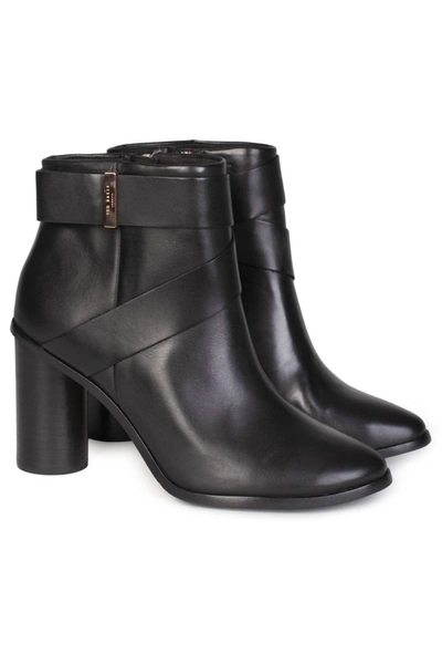 Ted Baker Matyna Leather Ankle Boots In Black