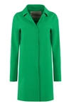 Herno Stretch Techno Jersey Trench Coat In Green