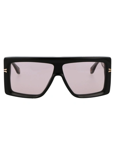 Marc Jacobs Eyewear Aviator Sunglasses In 807ki Black