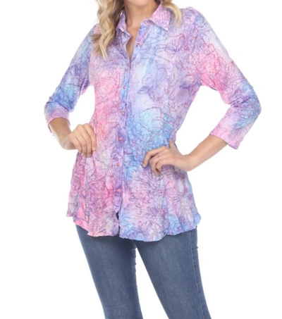 Carine Lucid Flowers-selena Shirt In  Apparel In Multi