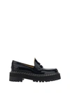 Proenza Schouler Lug Sole Glossed-leather Platform Loafers In Black