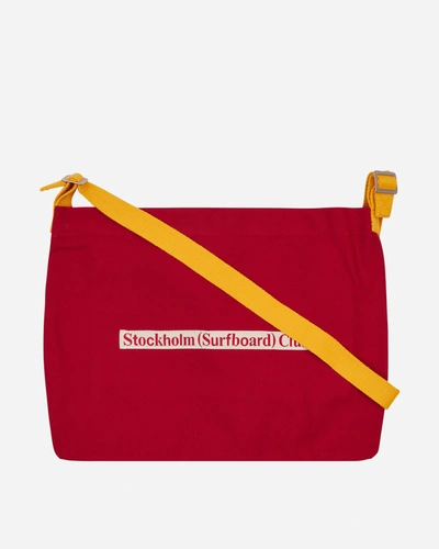 Stockholm Surfboard Club Flat Cross Body Bag In Red