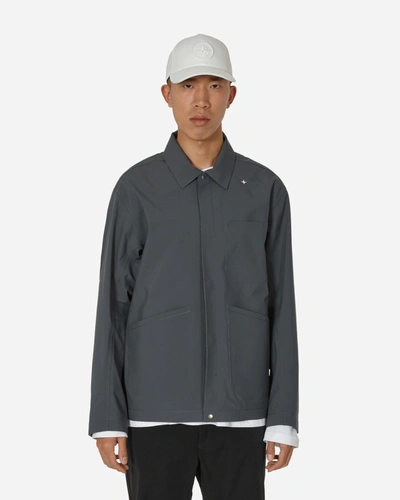 Stone Island Stellina 3l Nylon Shirt Jacket In Grey